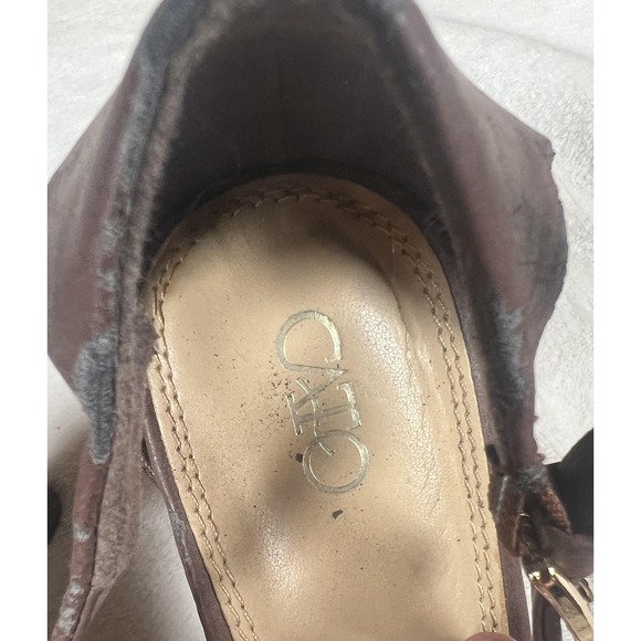 Cato Slingback Heel Shoes Womens Size 8 Brown Open Toe High Stiletto Heels - Picture 7 of 8